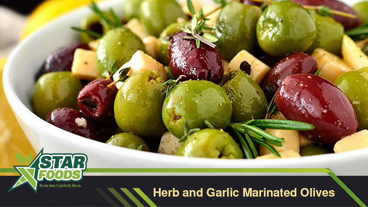 star foods export inc herb and garlic marinated olives